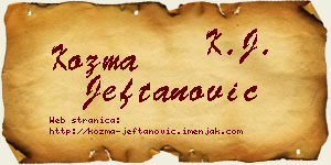 Kozma Jeftanović vizit kartica
